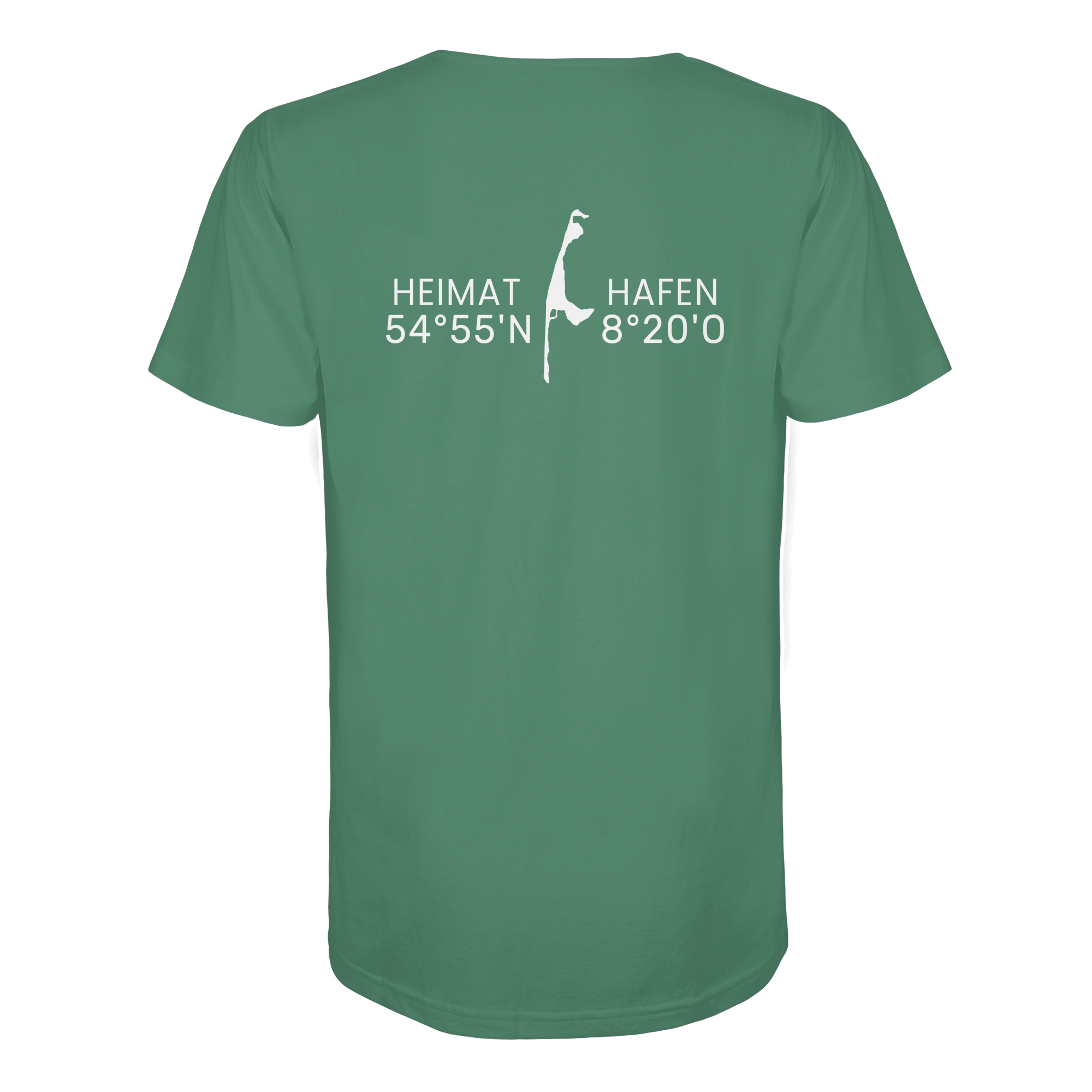 Heimathafen Sylt mit Standort - Basic Shirt (back)