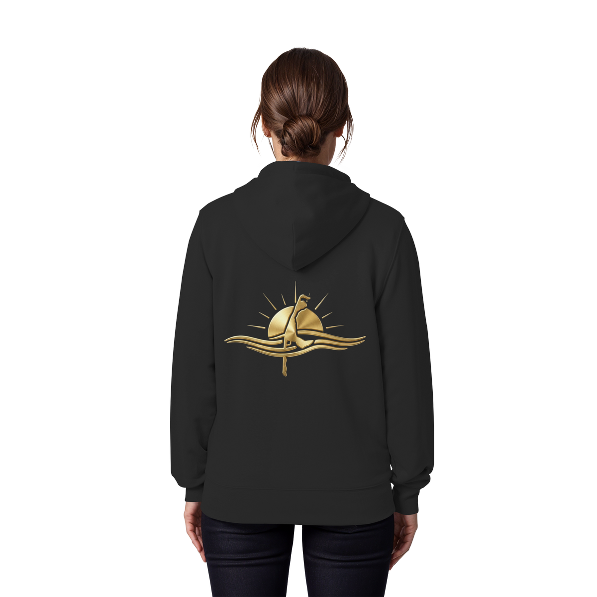 Bruststick & Goldprint Rücken - Organic Premium Zipper