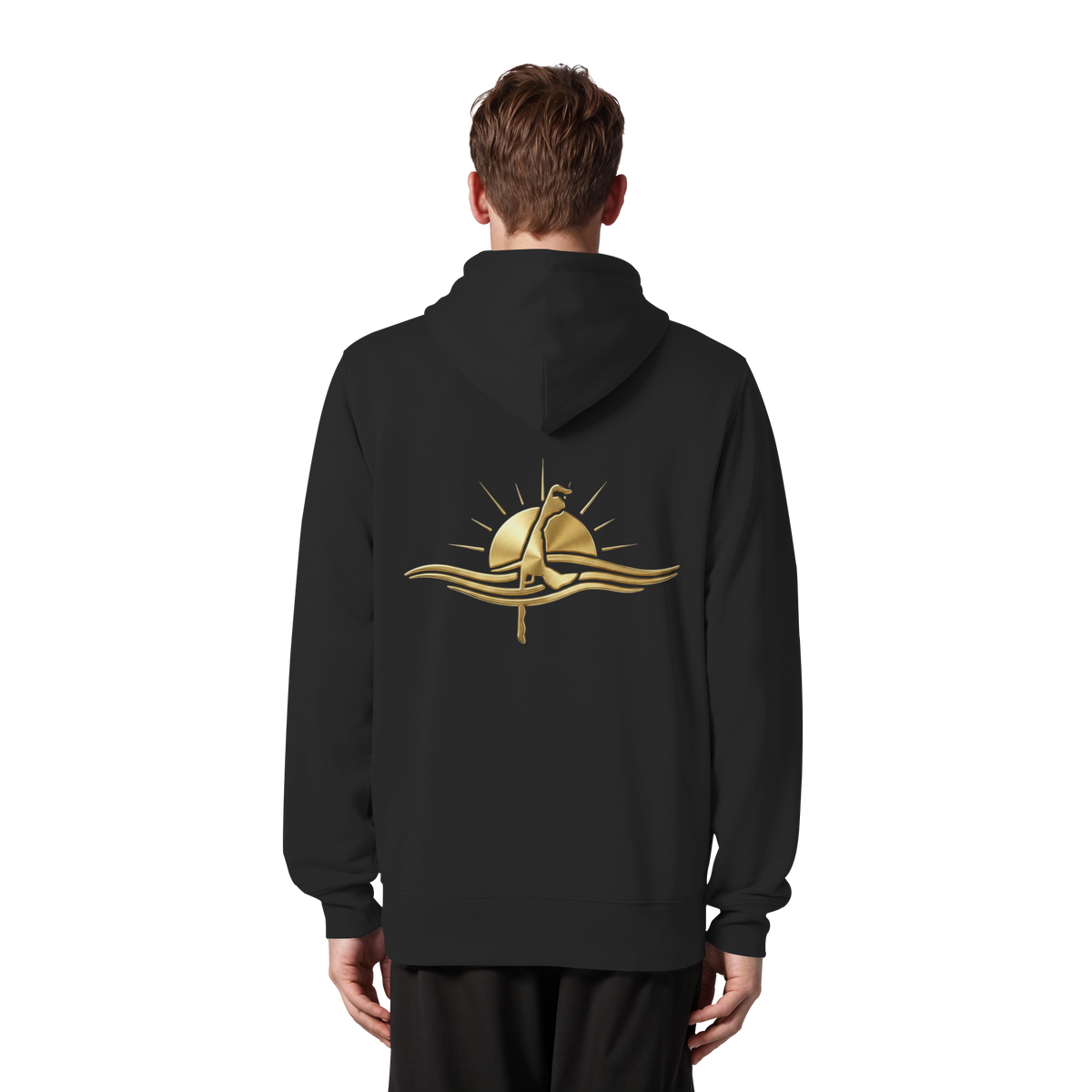 Bruststick & Goldprint Rücken - Organic Premium Zipper