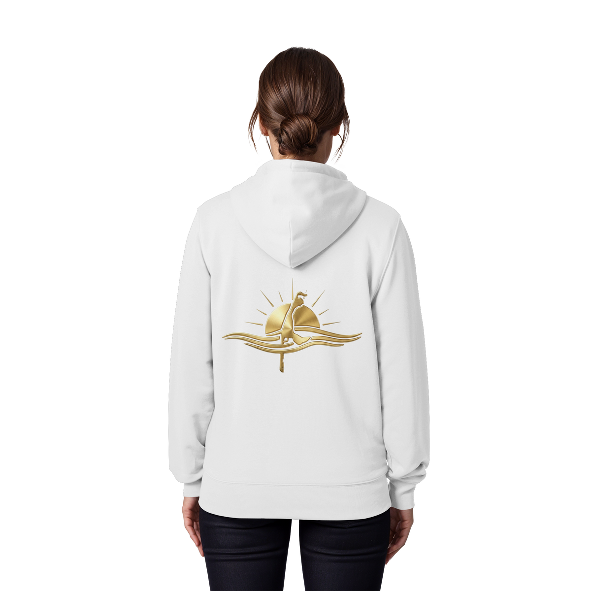 Bruststick & Goldprint Rücken - Organic Premium Zipper