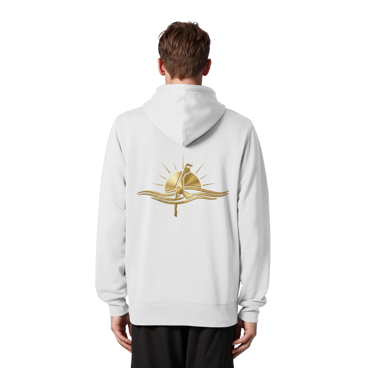 Bruststick & Goldprint Rücken - Organic Premium Zipper