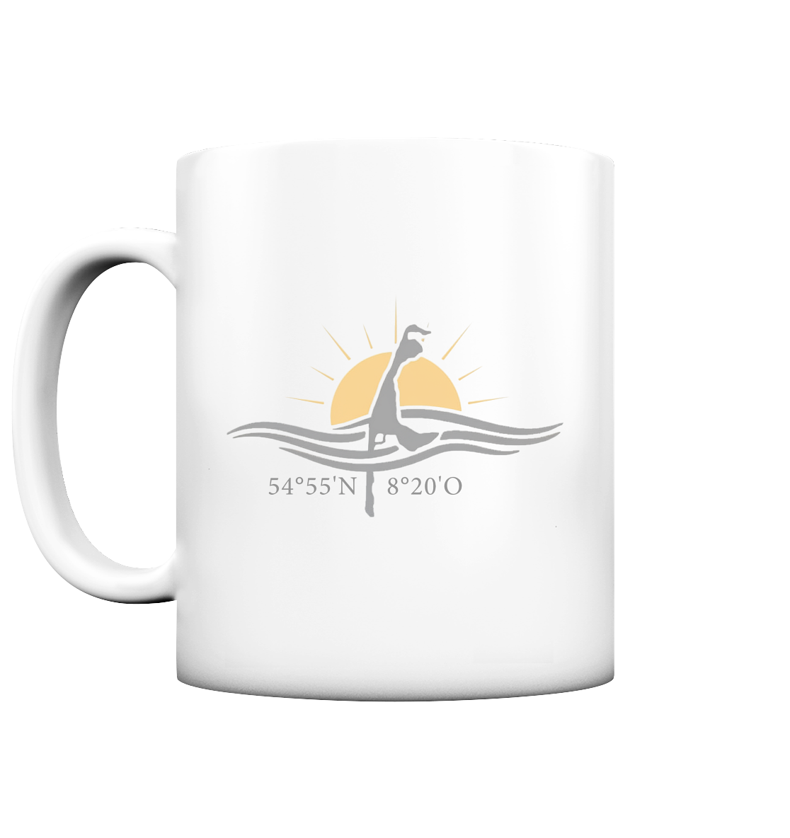 Sylt_Well mit Koordinaten - Tasse matt