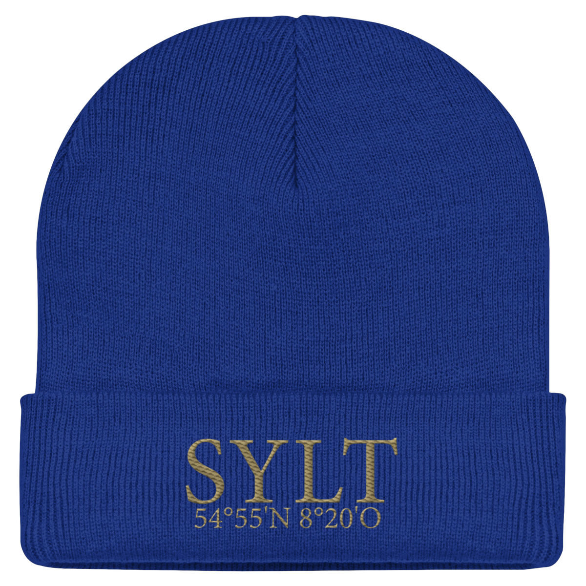 SYLT mit Koordinaten (Stick Gold) - Classic Beanie