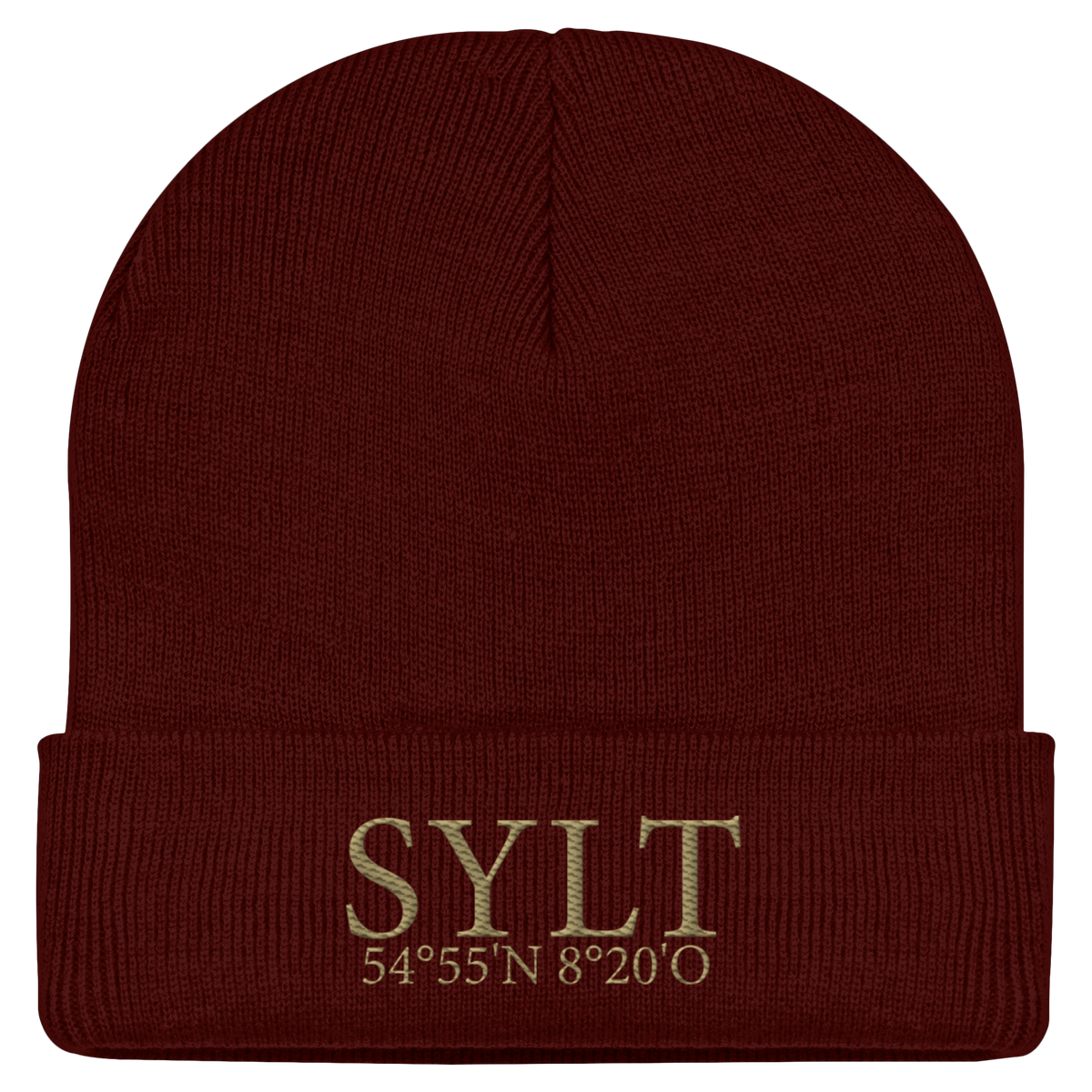 SYLT mit Koordinaten (Stick Gold) - Classic Beanie