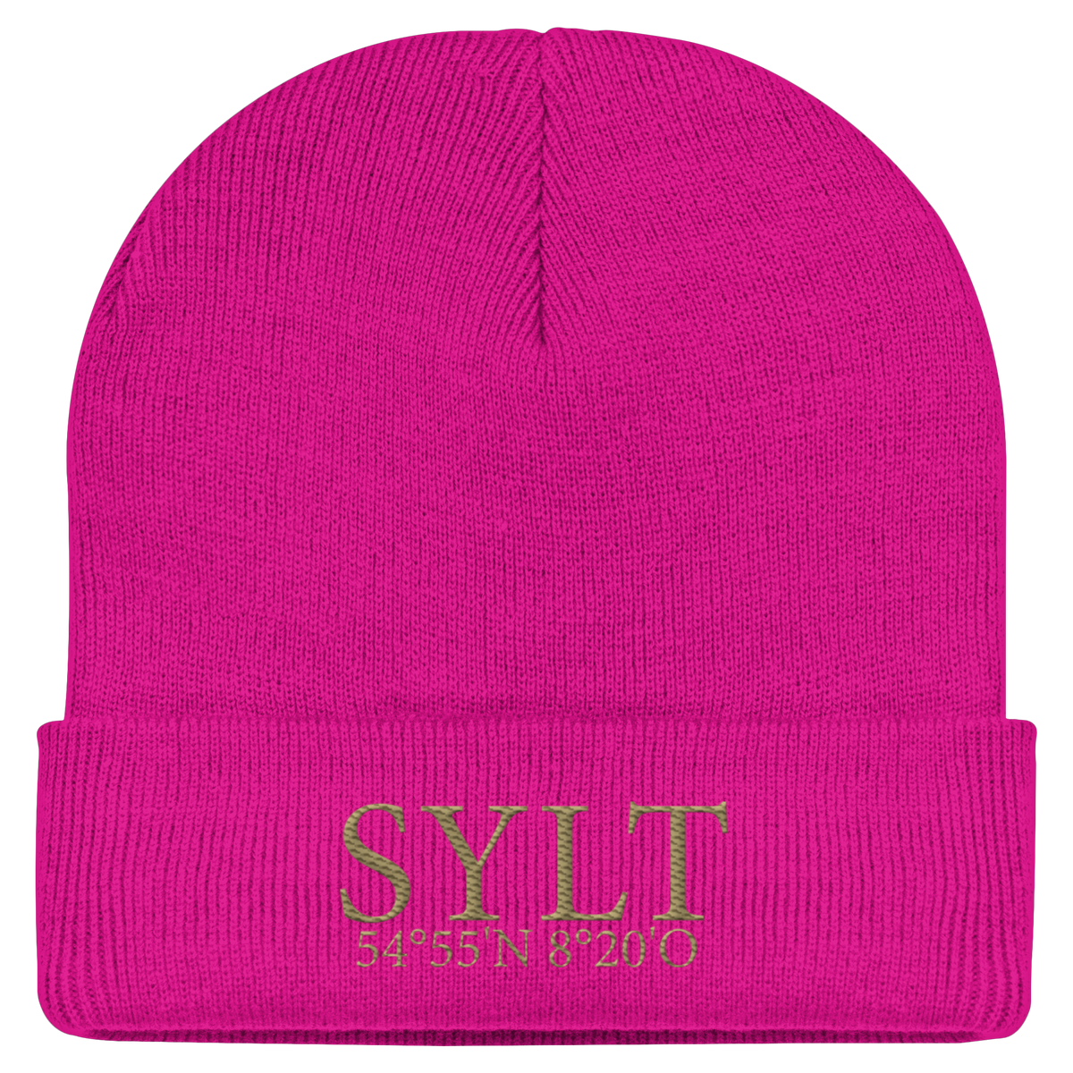 SYLT mit Koordinaten (Stick Gold) - Classic Beanie