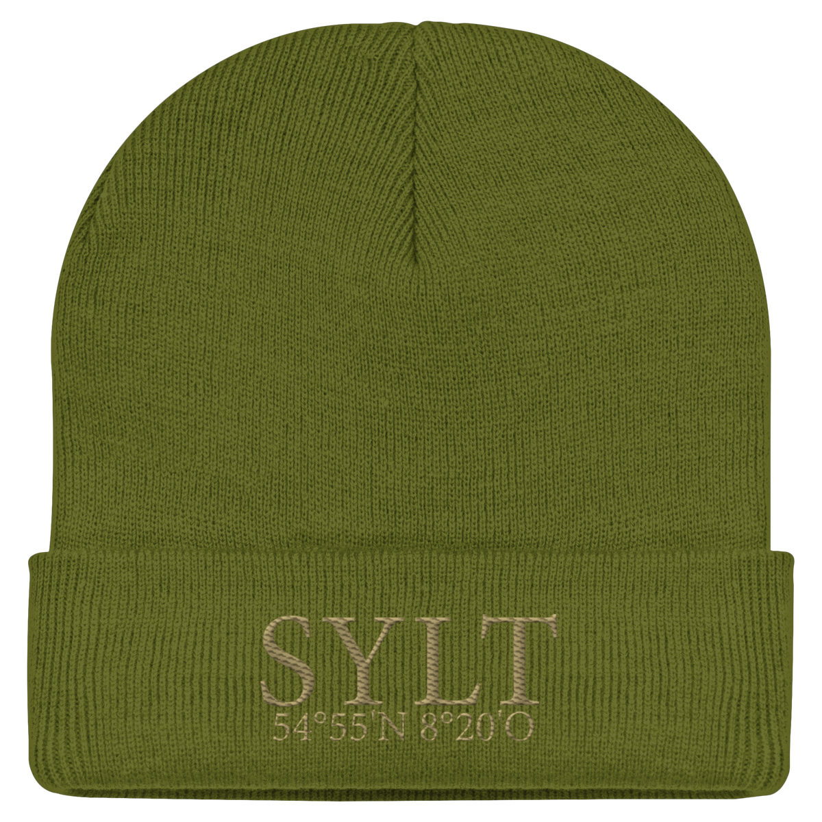 SYLT mit Koordinaten (Stick Gold) - Classic Beanie
