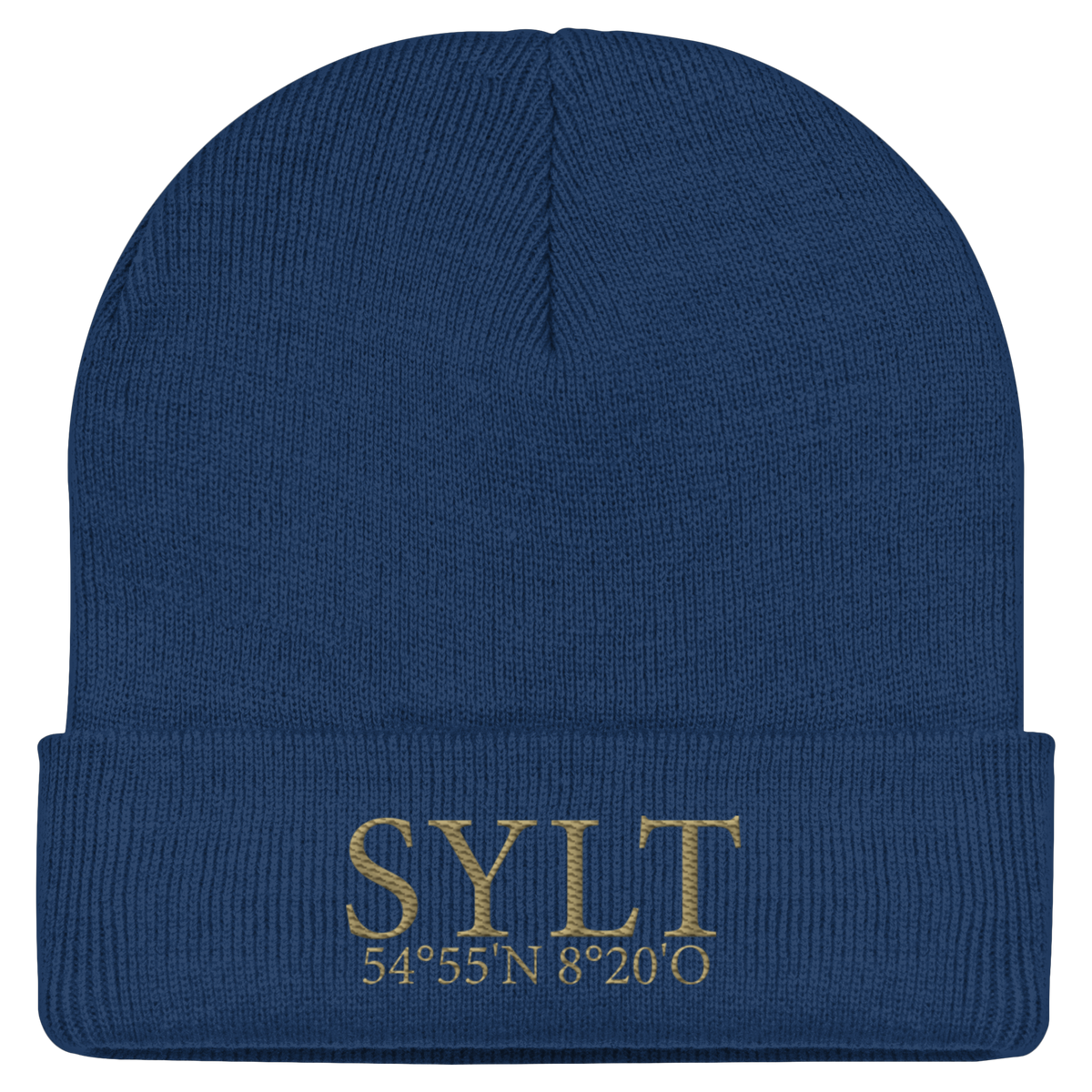 SYLT mit Koordinaten (Stick Gold) - Classic Beanie