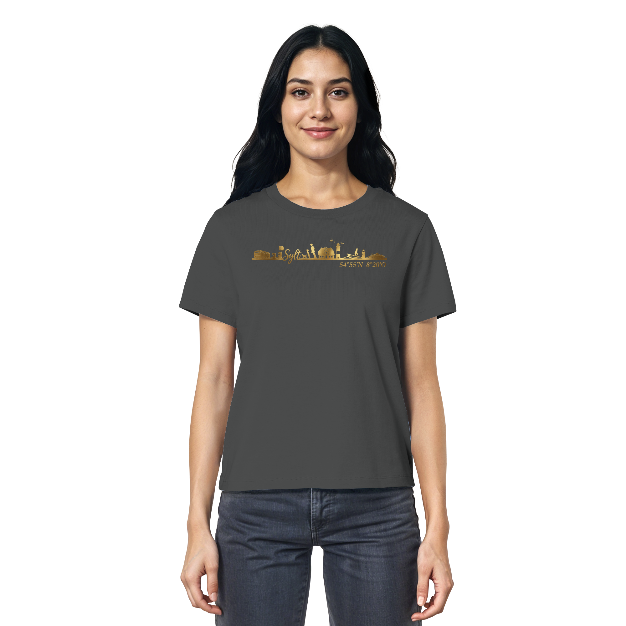 Skyline III - Frauen Premium T-Shirt GoldArt