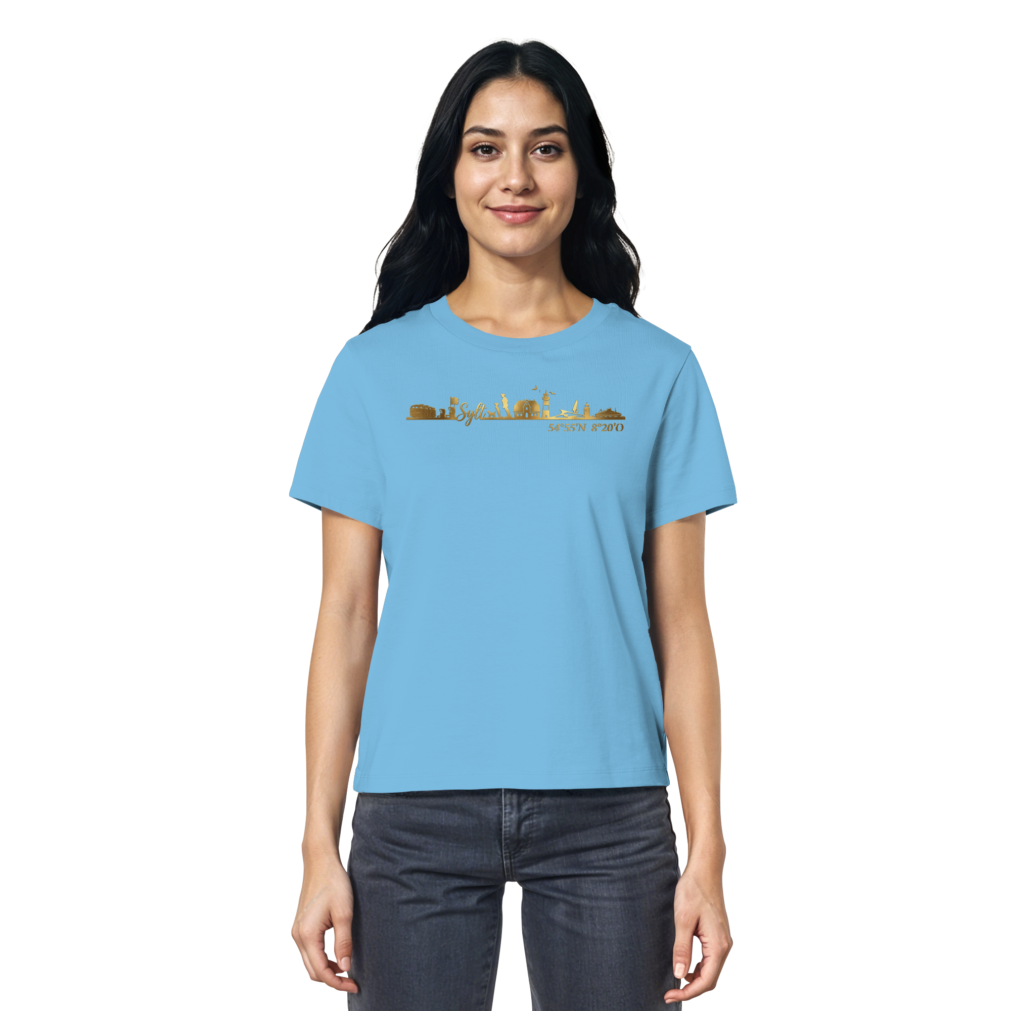 Skyline III - Frauen Premium T-Shirt GoldArt