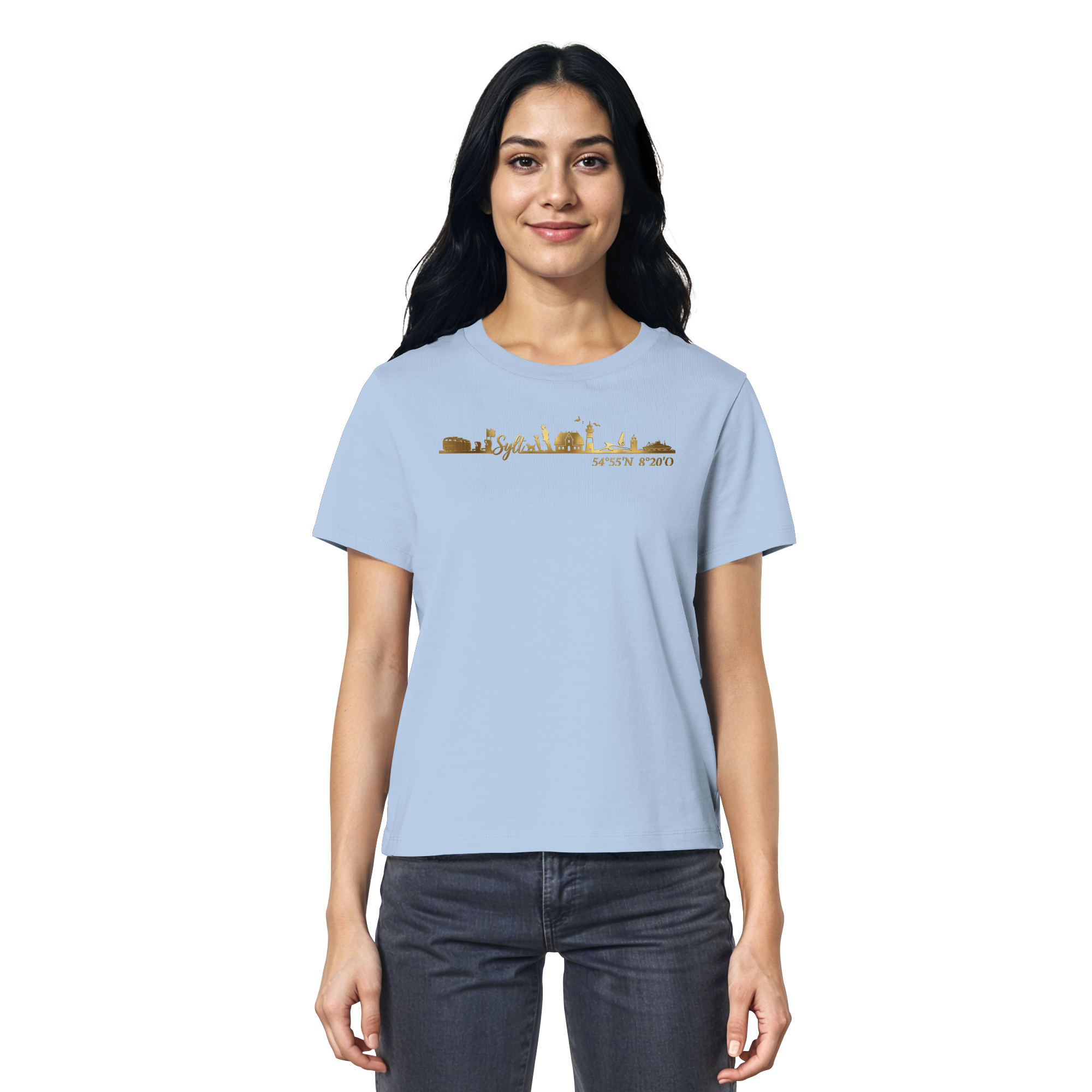 Skyline III - Frauen Premium T-Shirt GoldArt