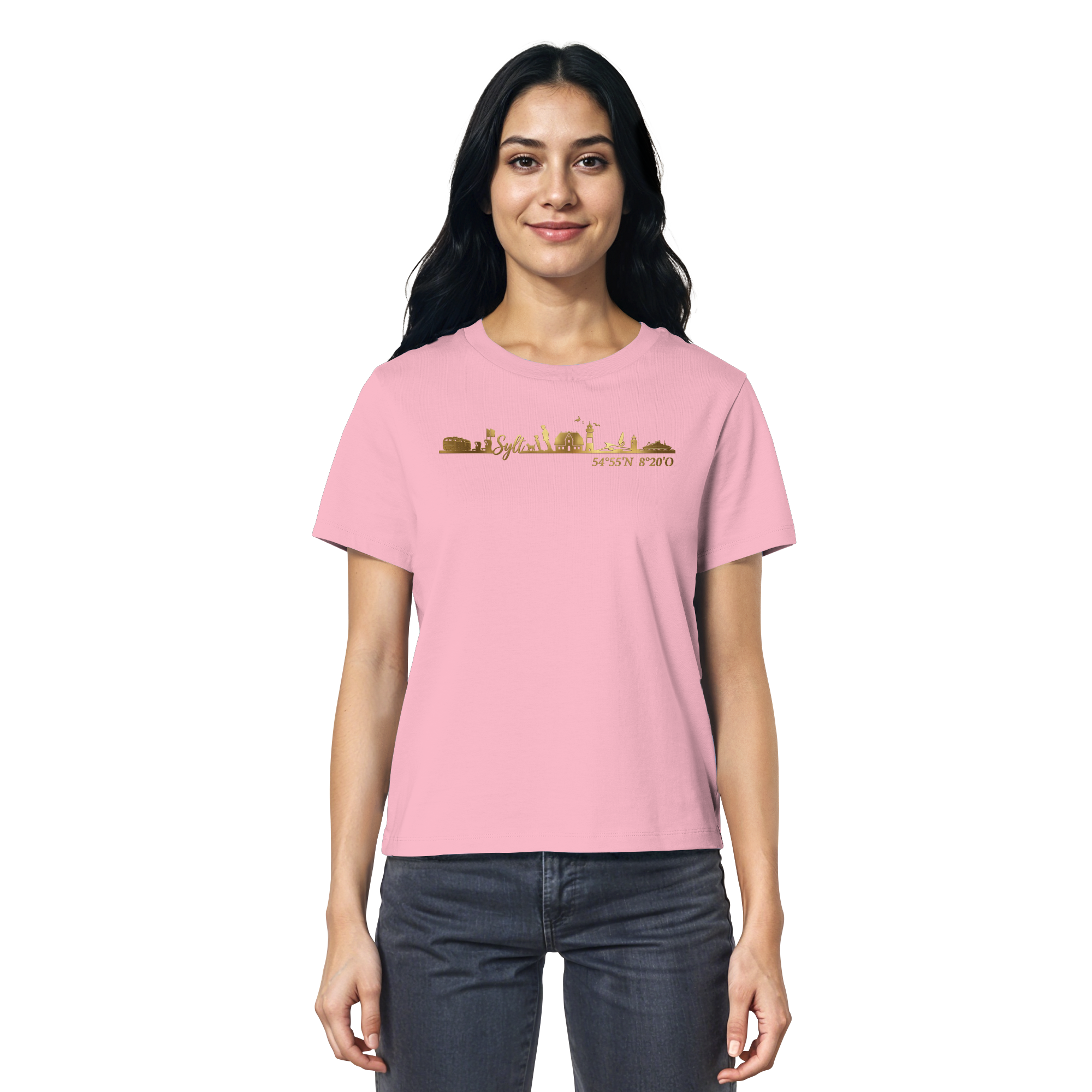 Skyline III - Frauen Premium T-Shirt GoldArt