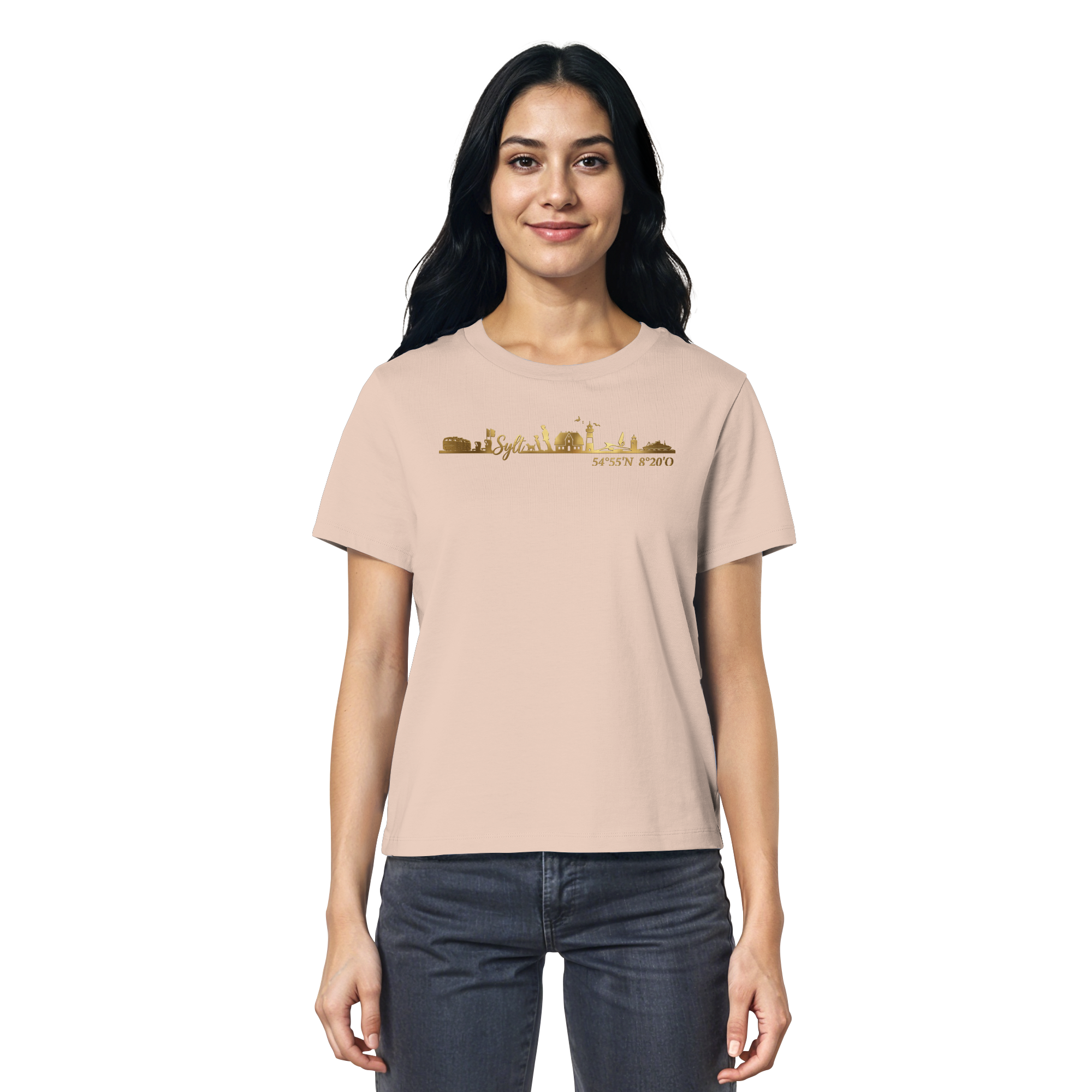 Skyline III - Frauen Premium T-Shirt GoldArt