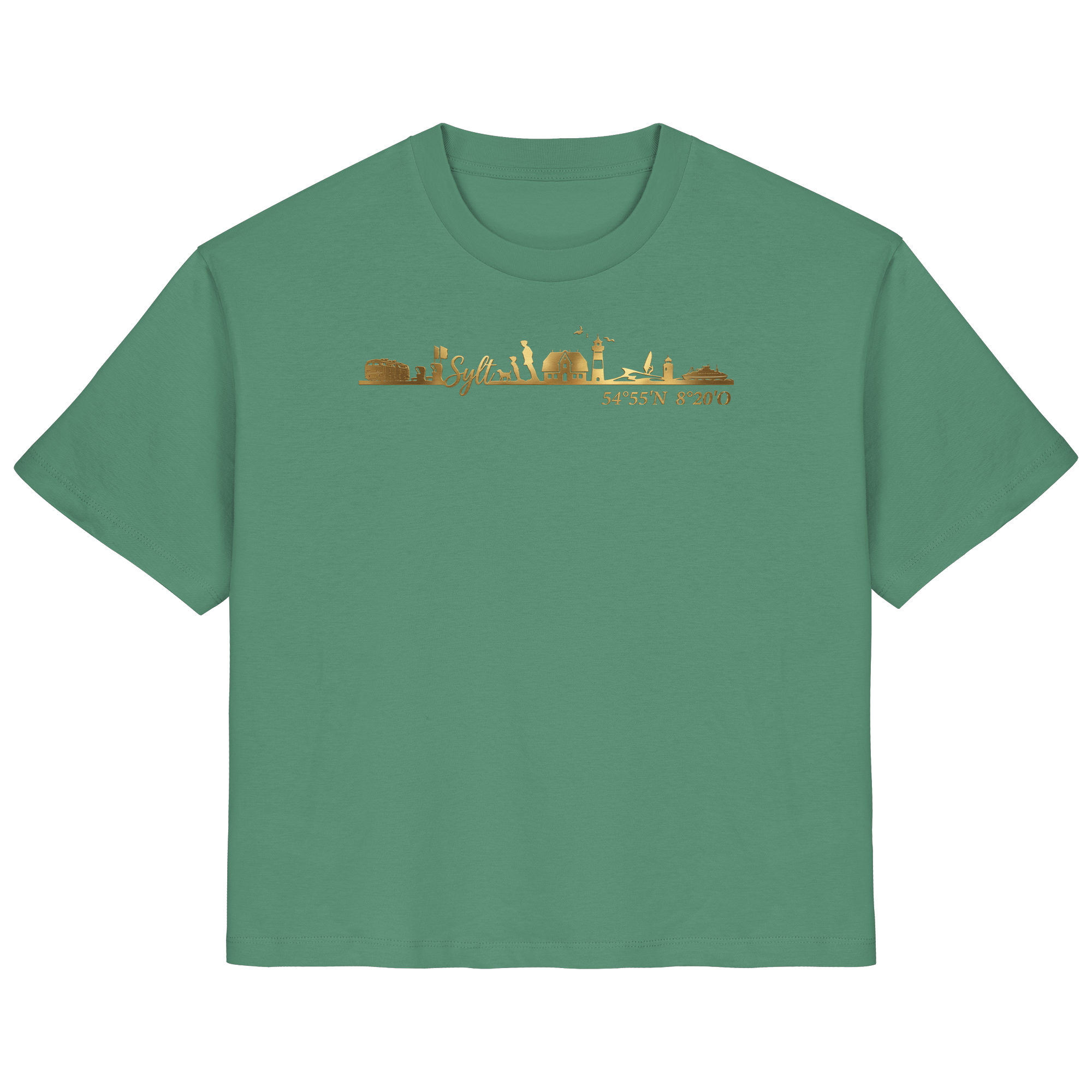 Skyline III - Frauen Premium T-Shirt GoldArt