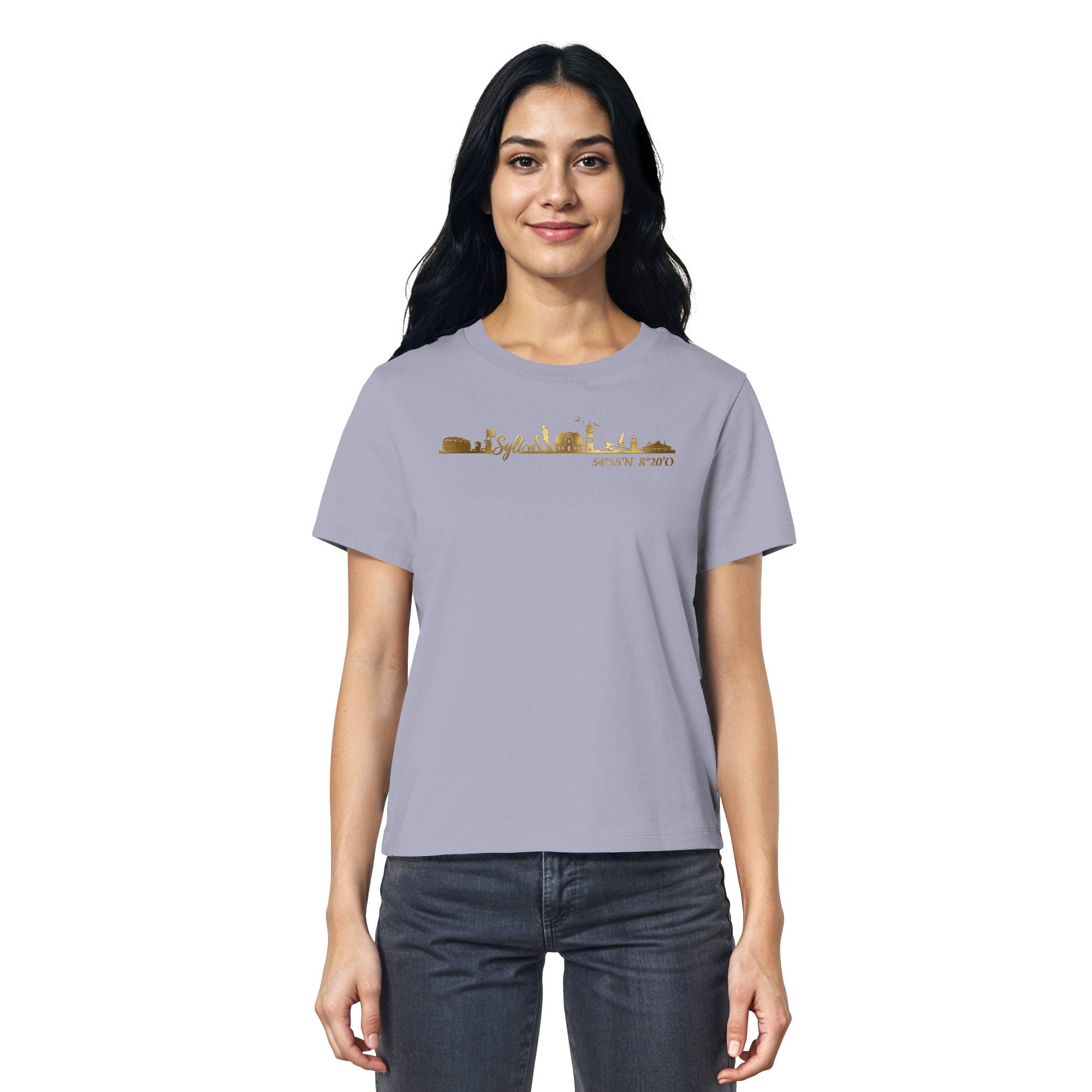Skyline III - Frauen Premium T-Shirt GoldArt
