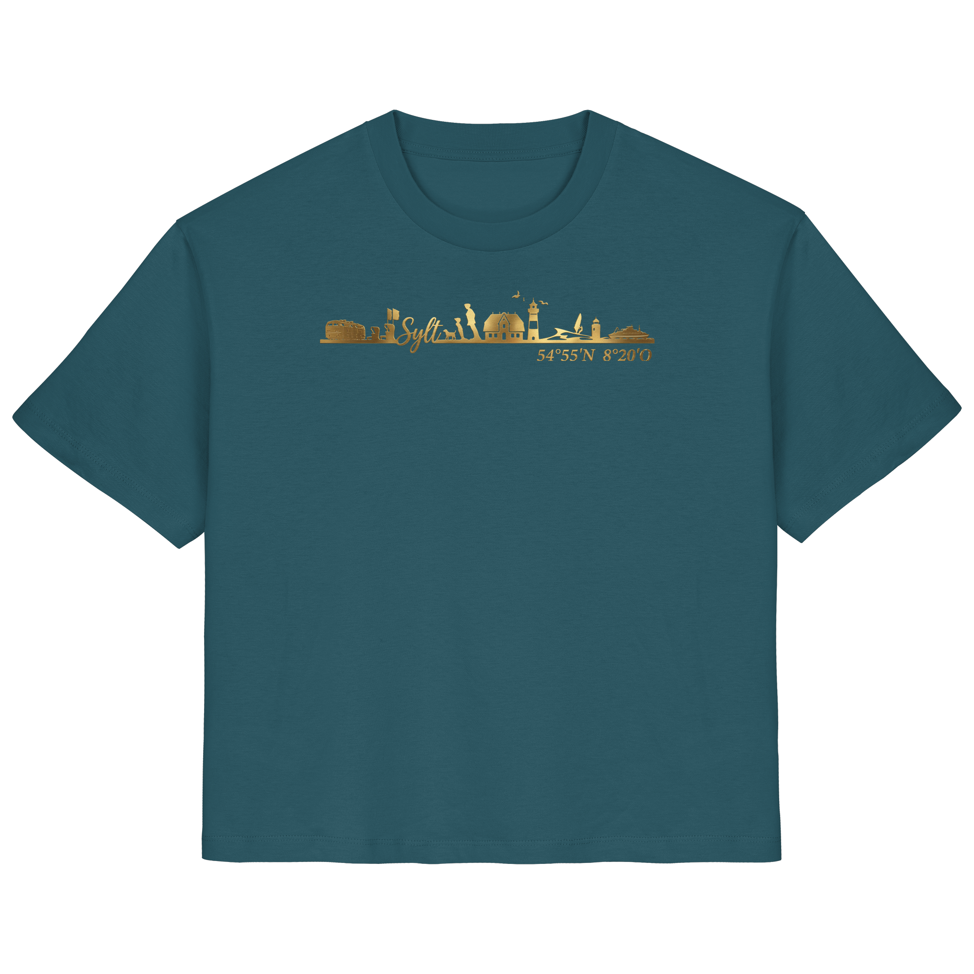 Skyline III - Frauen Premium T-Shirt GoldArt