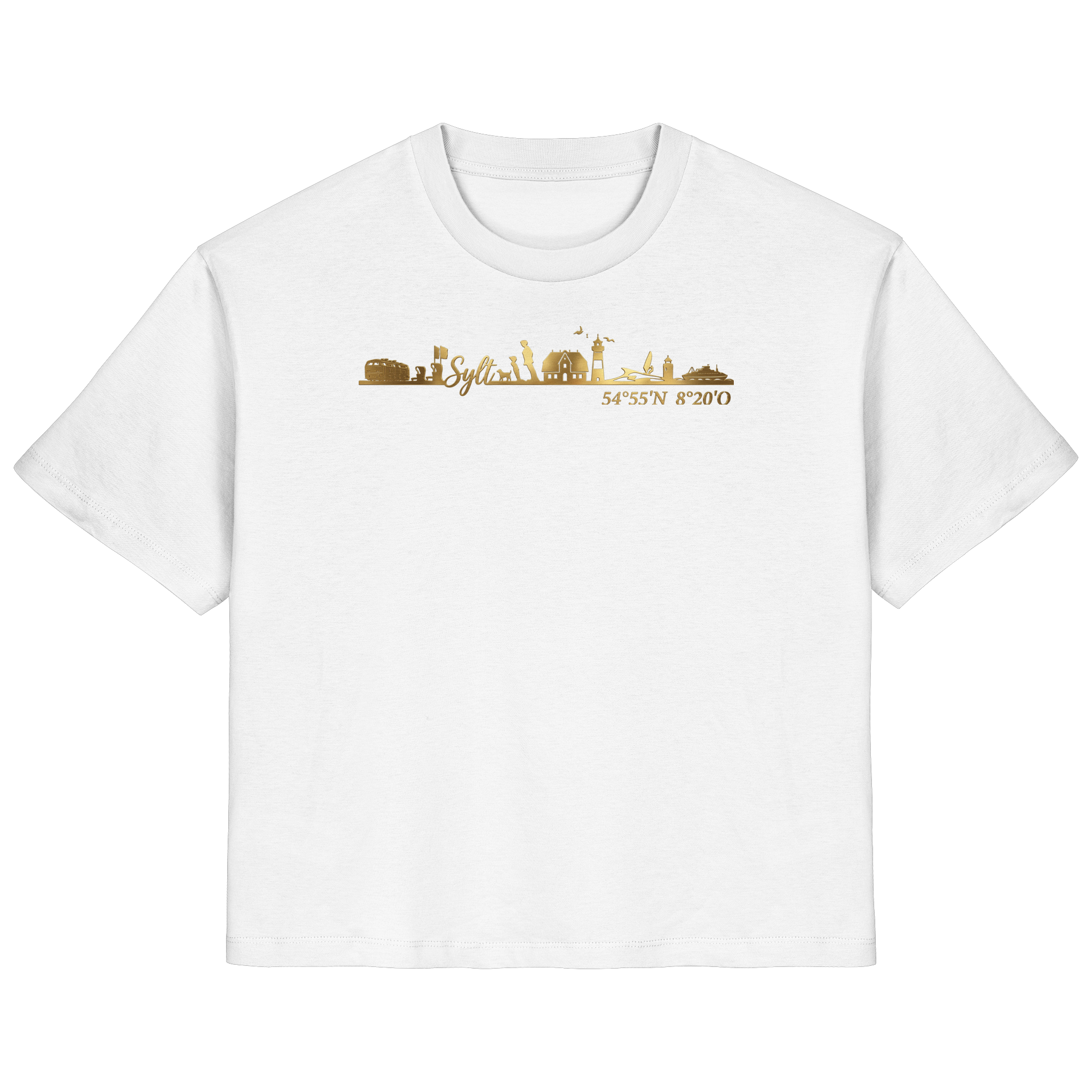 Skyline III - Frauen Premium T-Shirt GoldArt