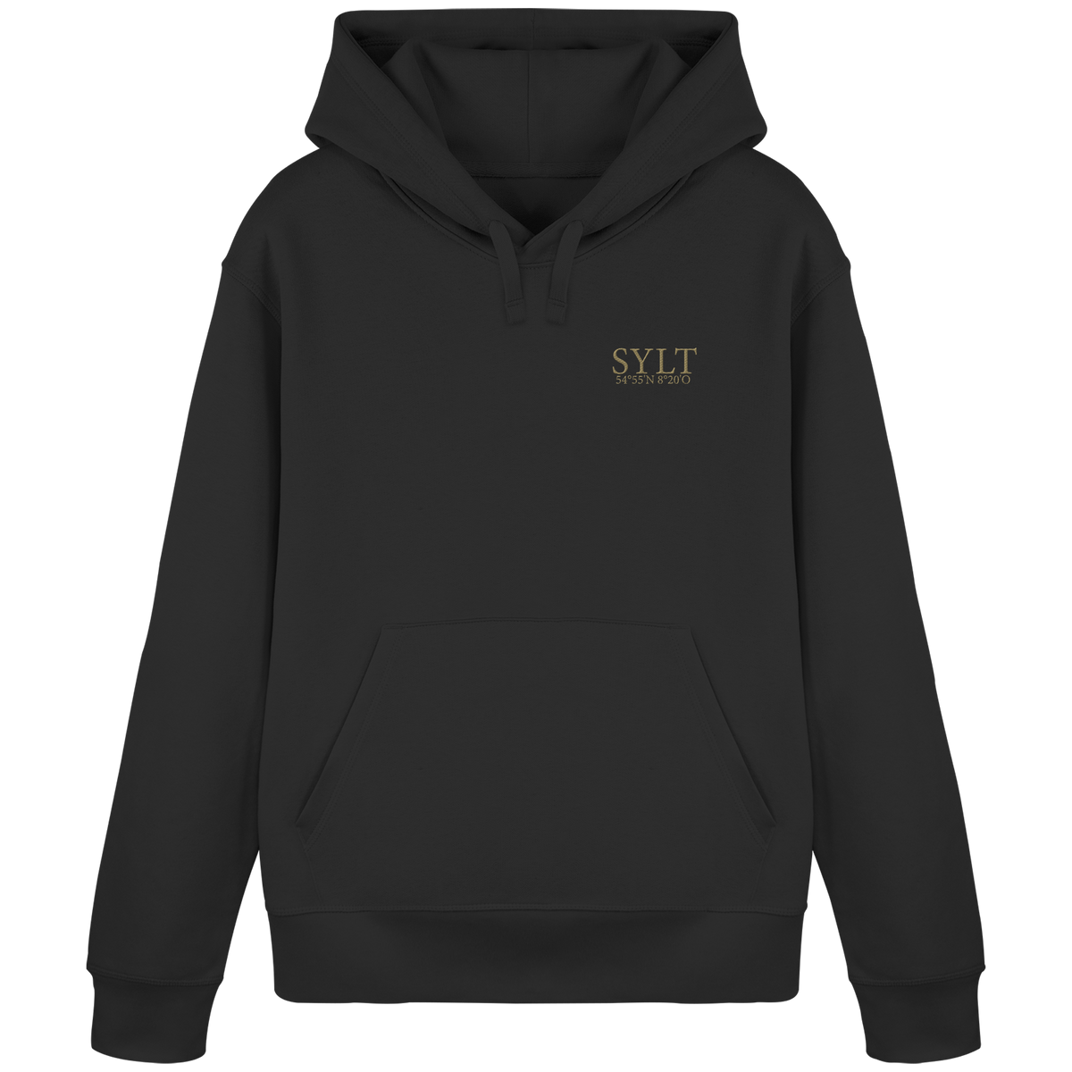 SYLT mit Koordinaten (Stick Gold) - Premium Hoodie