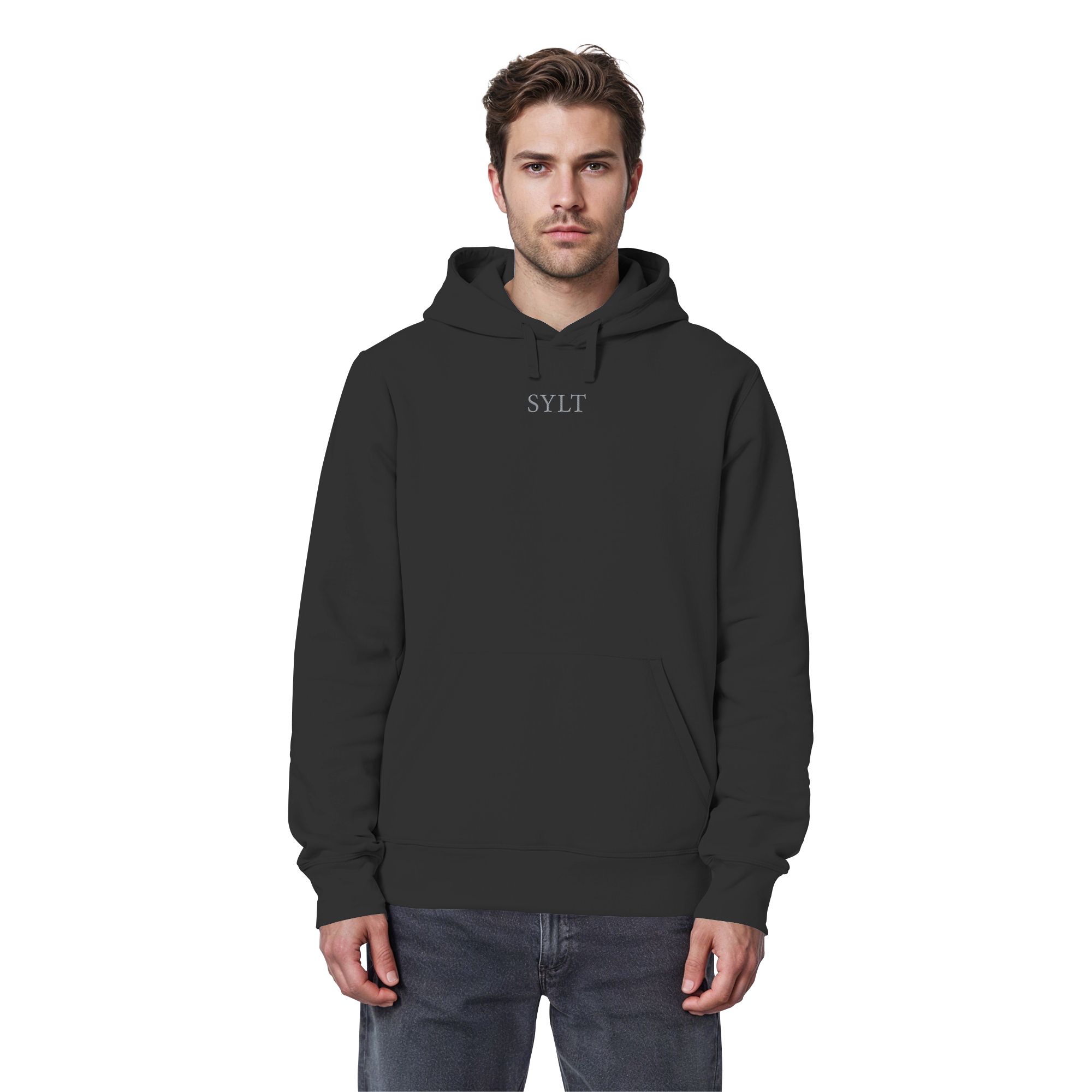 maritime SyltWelle mit Stick (front) & Logo (hinten) - Basic Hoodie