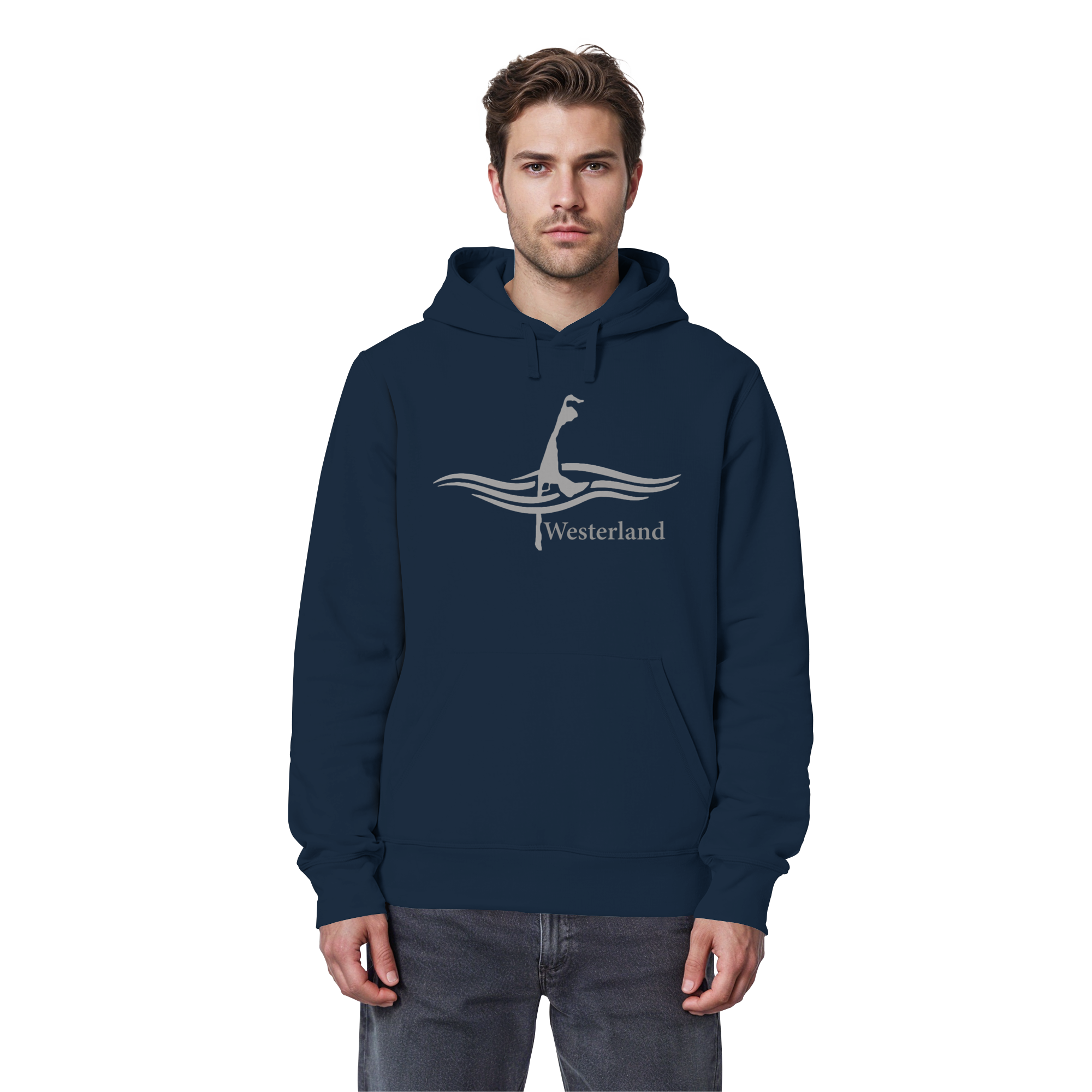 maritimes Sylt vom Meer umschlungen - Edition Westerland (Vorne) - Basic Hoodie