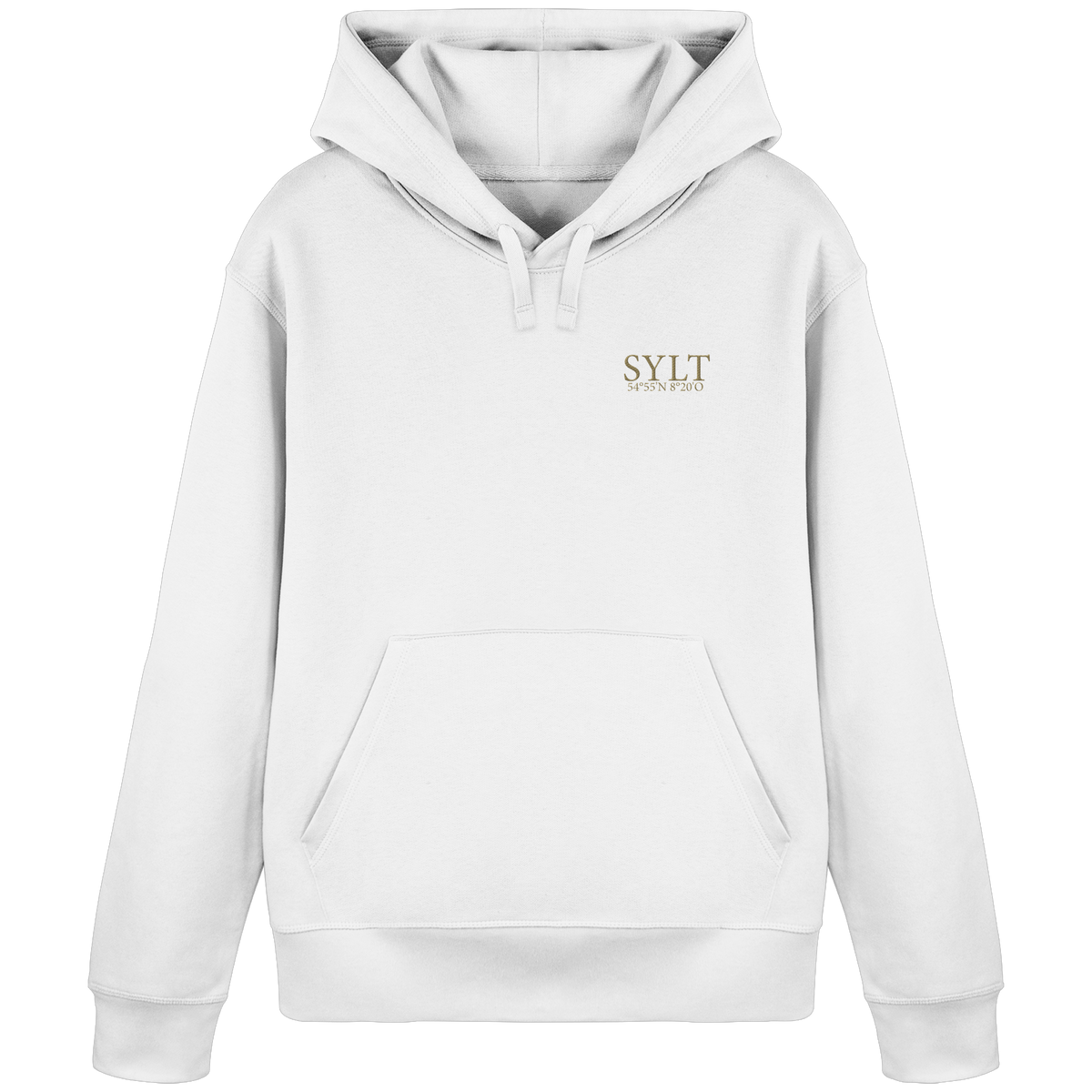 SYLT mit Koordinaten (Stick Gold) - Premium Hoodie