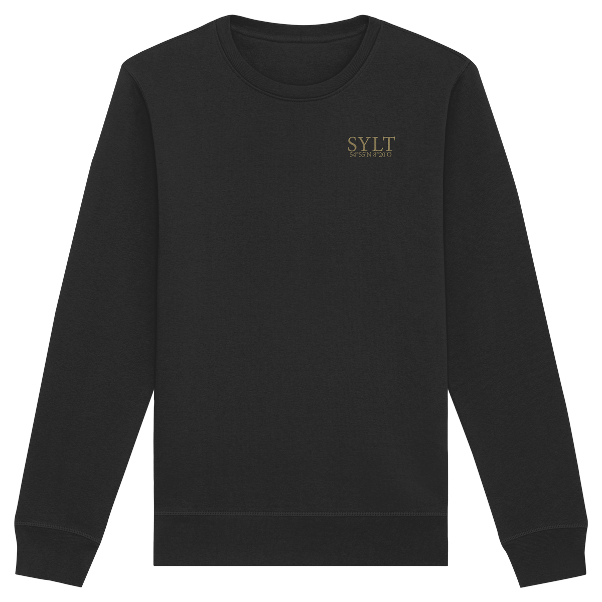SYLT mit Koordinaten (Stick Gold) - Unisex Sweatshirt