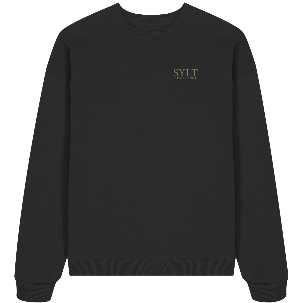 SYLT mit Koordinaten (Stick Gold) - Oversize Sweatshirt