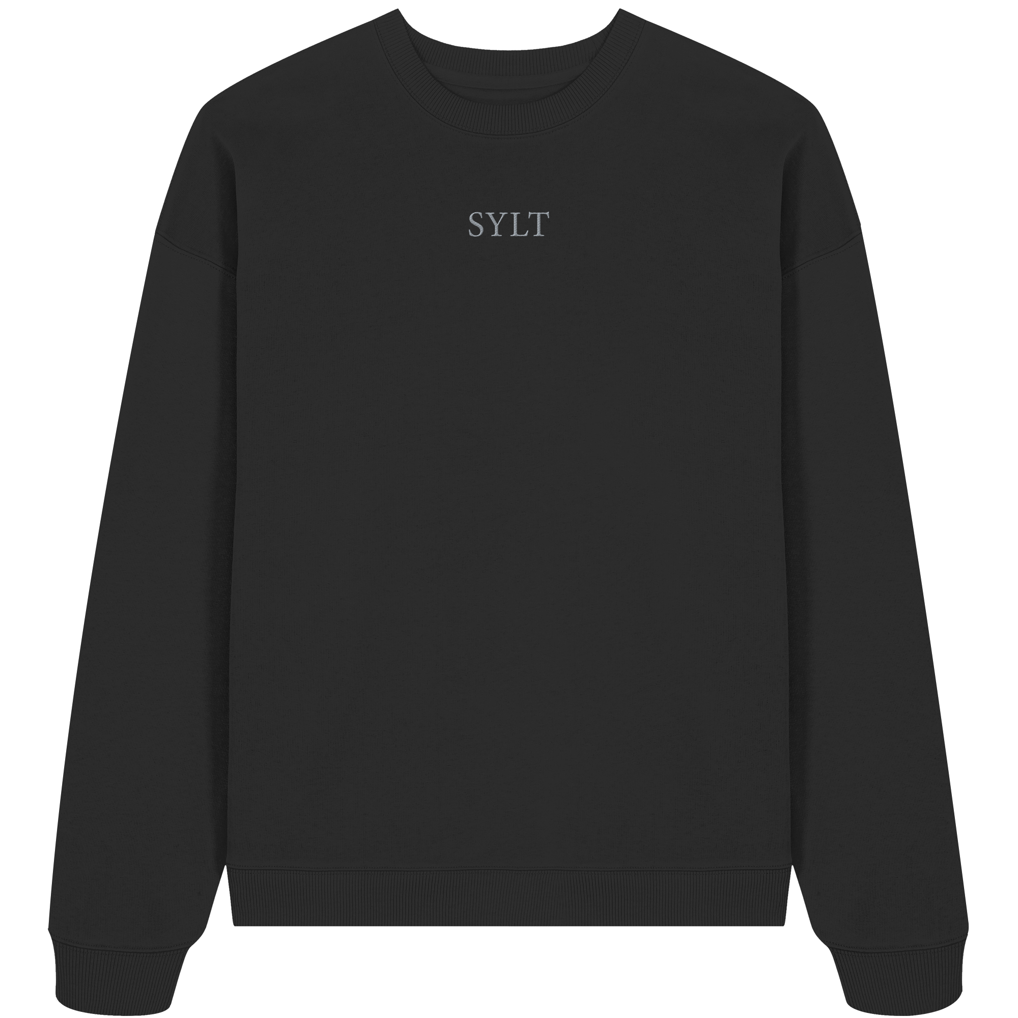 maritime SyltWelle mit Stick (front) & Logo (hinten) - Oversize Sweatshirt