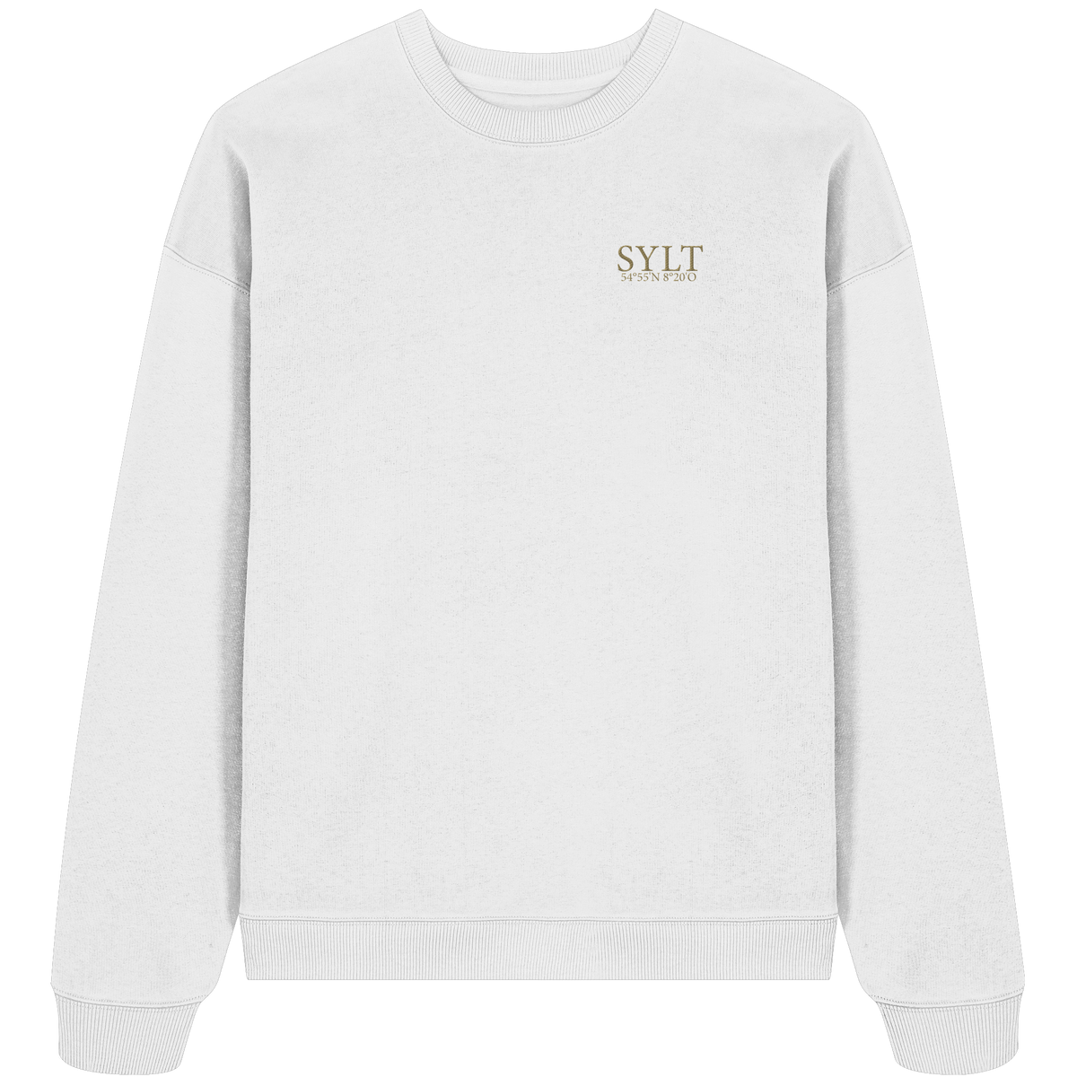 SYLT mit Koordinaten (Stick Gold) - Oversize Sweatshirt