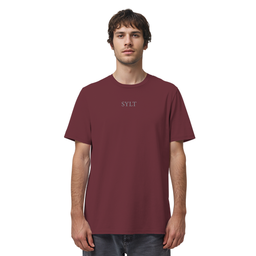 exklusives Sylt Design im Silberstick - Basic T-Shirt