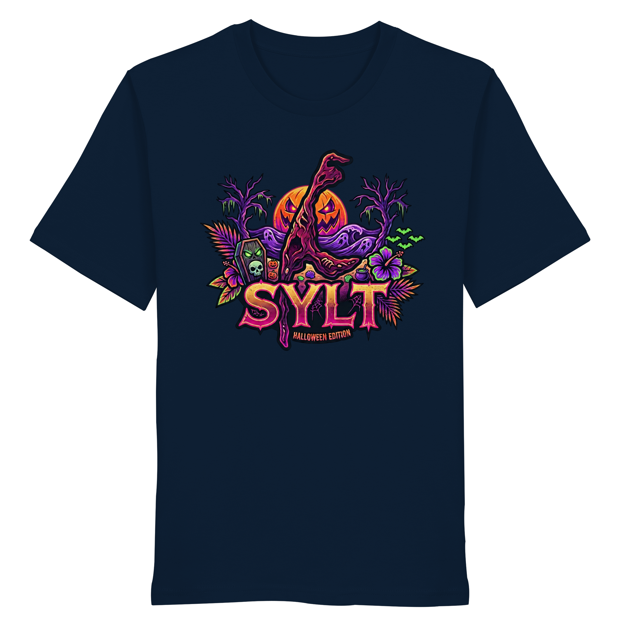 🎃 SYLT HALLOWEEN EDITION – PREMIUM T-SHIRT (Brustprint)