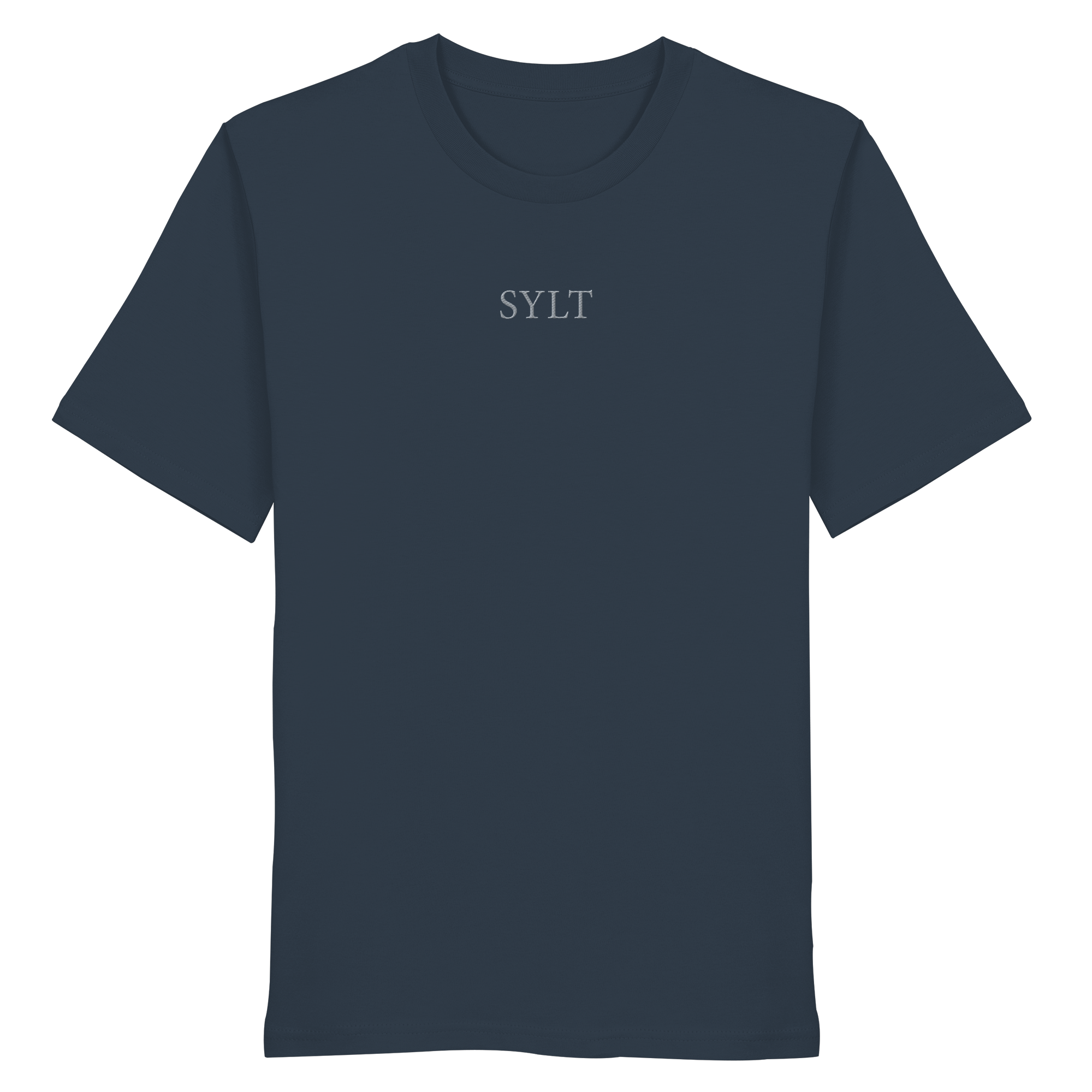 exklusives Sylt Design im Silberstick - Basic T-Shirt