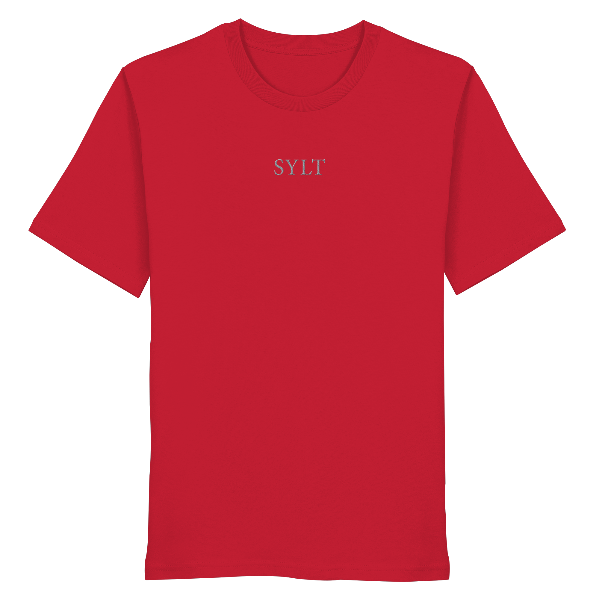 exklusives Sylt Design im Silberstick - Basic T-Shirt