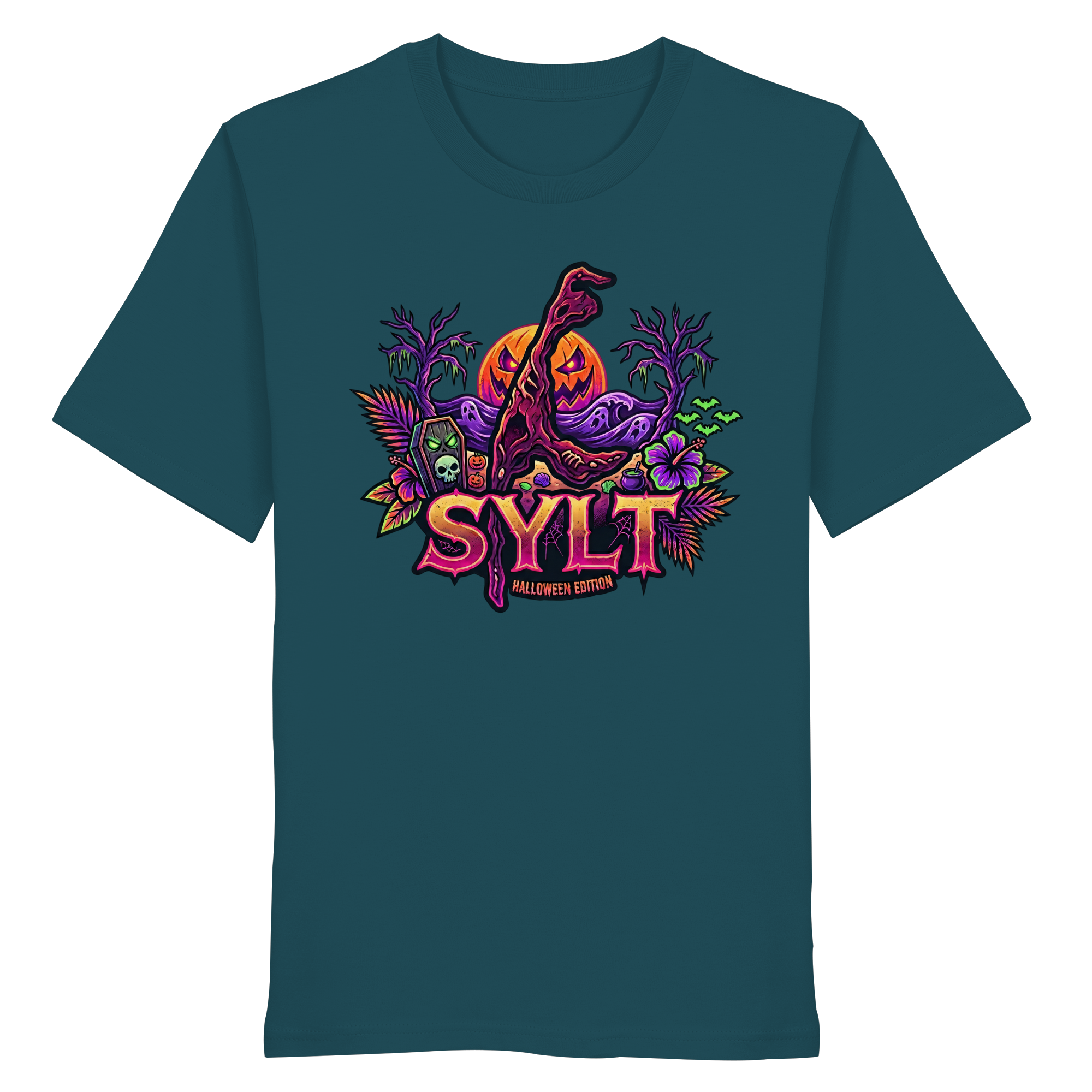 🎃 SYLT HALLOWEEN EDITION – PREMIUM T-SHIRT (Brustprint)