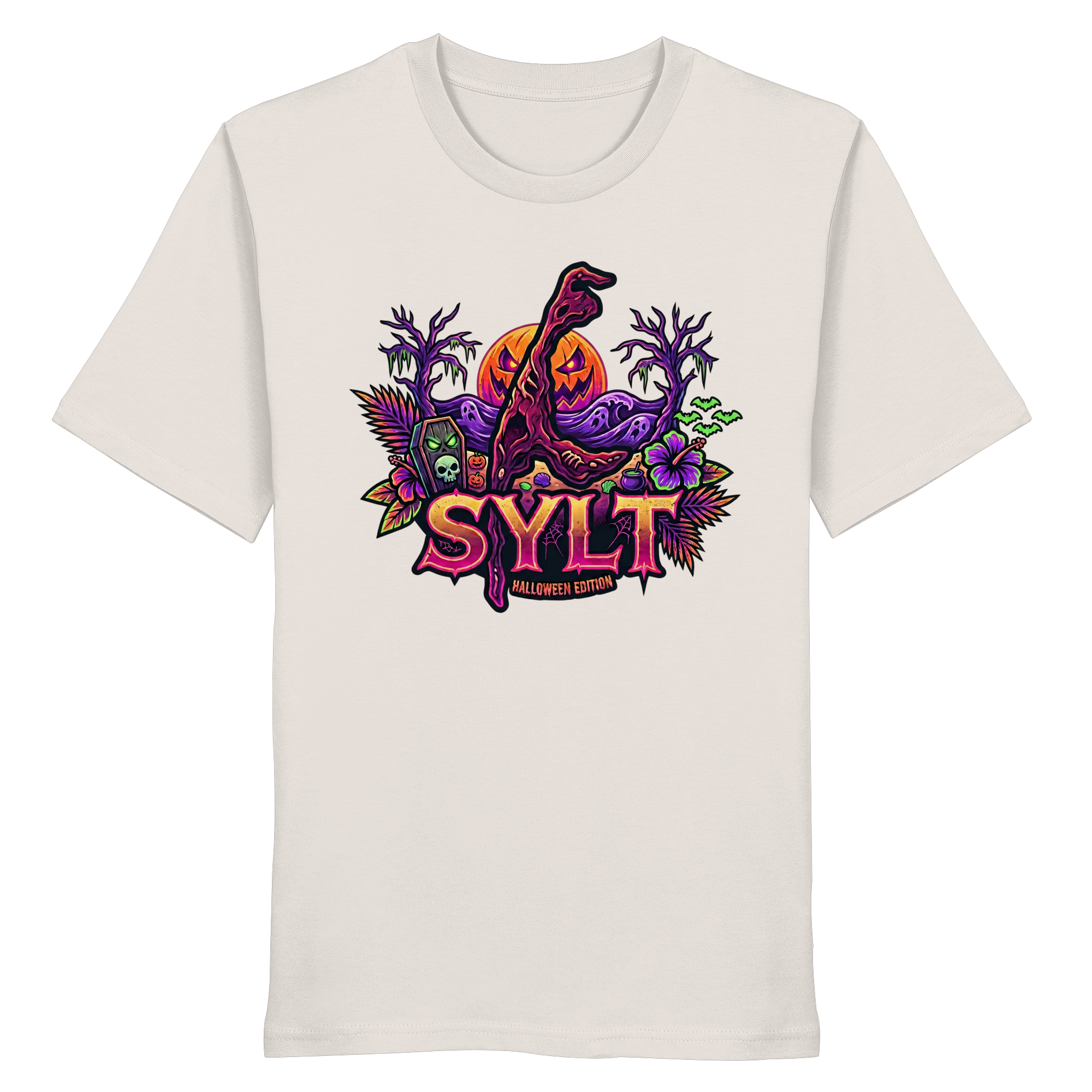 🎃 SYLT HALLOWEEN EDITION – PREMIUM T-SHIRT (Brustprint)