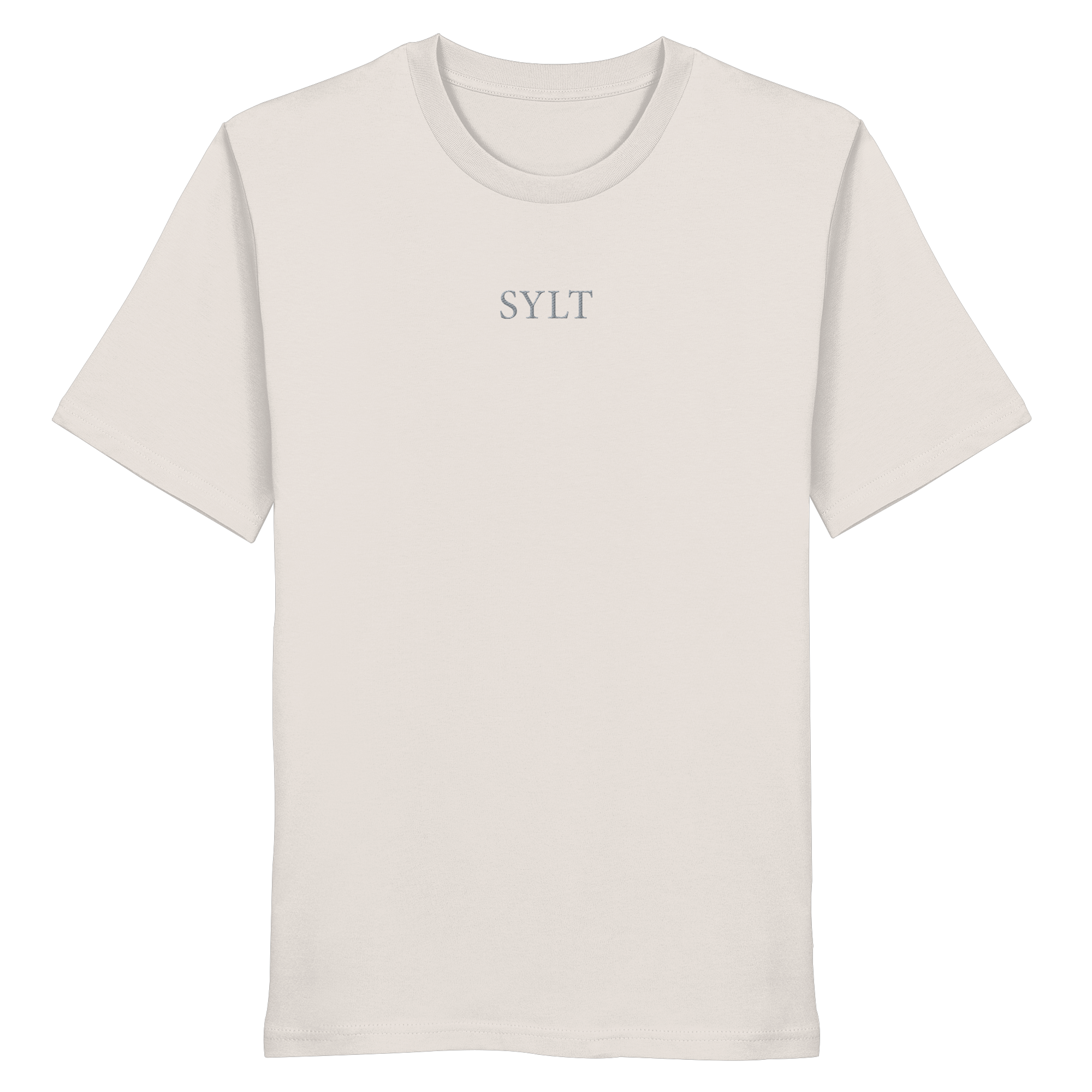 exklusives Sylt Design im Silberstick - Basic T-Shirt